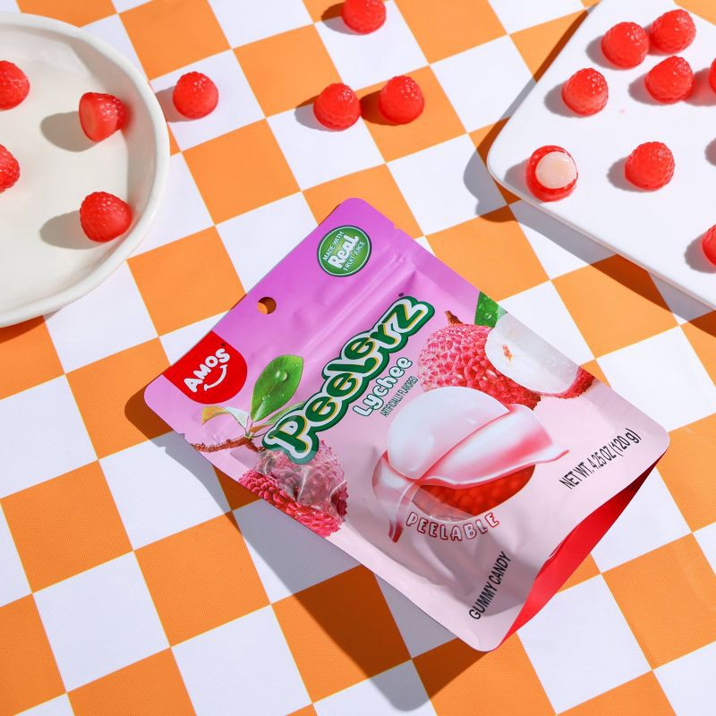slide 4 of 8, AMOS Peelerz Gummy Lychee Candy - 4.25oz, 4.25 oz
