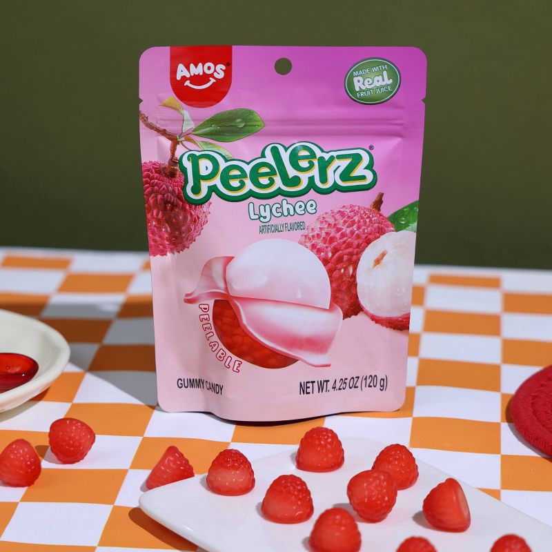 slide 5 of 8, AMOS Peelerz Gummy Lychee Candy - 4.25oz, 4.25 oz