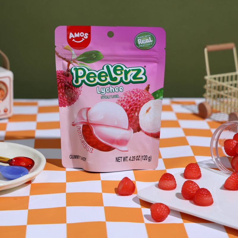 slide 7 of 8, AMOS Peelerz Gummy Lychee Candy - 4.25oz, 4.25 oz