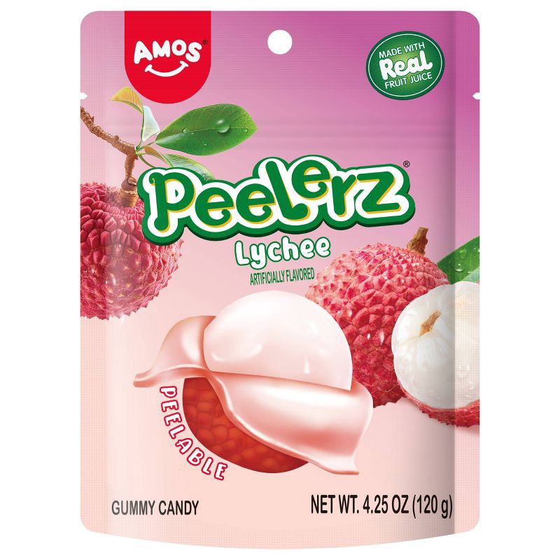 slide 1 of 8, AMOS Peelerz Gummy Lychee Candy - 4.25oz, 4.25 oz