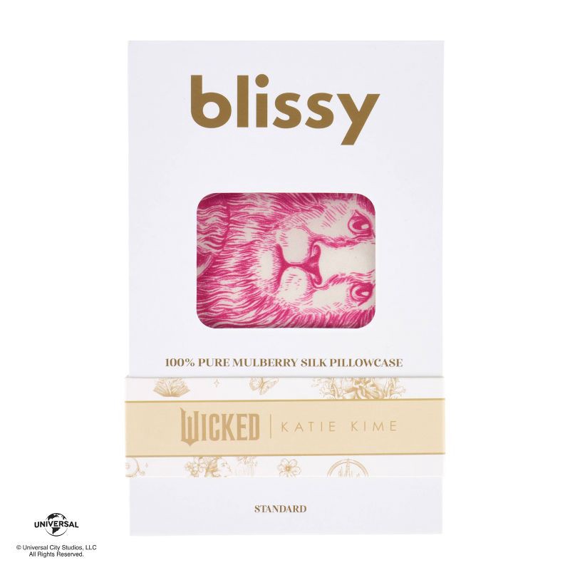 slide 4 of 10, Wicked: For Good x Katie Kime Blissy Standard 600 Thread Count Fantabulous Pillowcase Pink, 1 ct