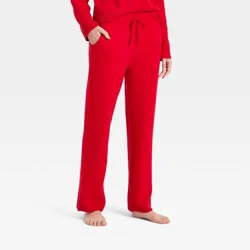 Women's Mid-Rise Cozy Knit Ankle Pull-On Pants - Universal Thread™ Red XL