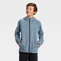 Boys' Siro Ponte Full Zip Hoodie Sweatshirt - All In Motion™ Dark Blue XS