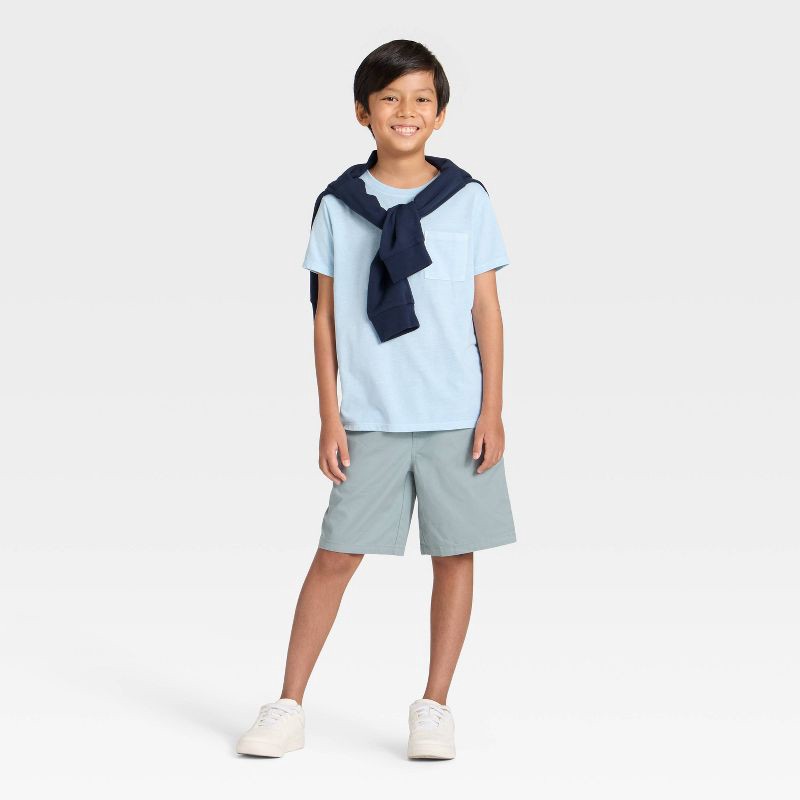 slide 3 of 3, Boys' Playwear 'At the Knee' Pull-On Shorts - Cat & Jack™ Dark Blue S, 1 ct