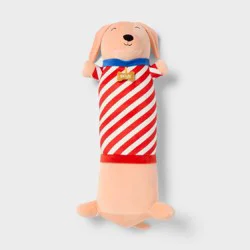 Dog Kids' Long Weighted Plush Throw Pillow Tan - Pillowfort™