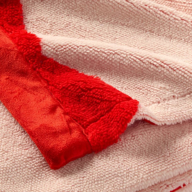 slide 3 of 3, Patisserie Bow Kids' Chenille Throw Blanket Pink - Pillowfort™, 1 ct