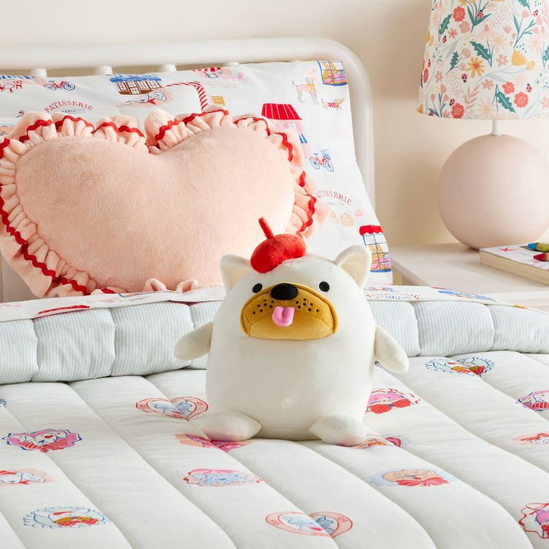 slide 2 of 4, Frenchie Kids' Mini Weighted Plush Throw Pillow Cream - Pillowfort™, 1 ct