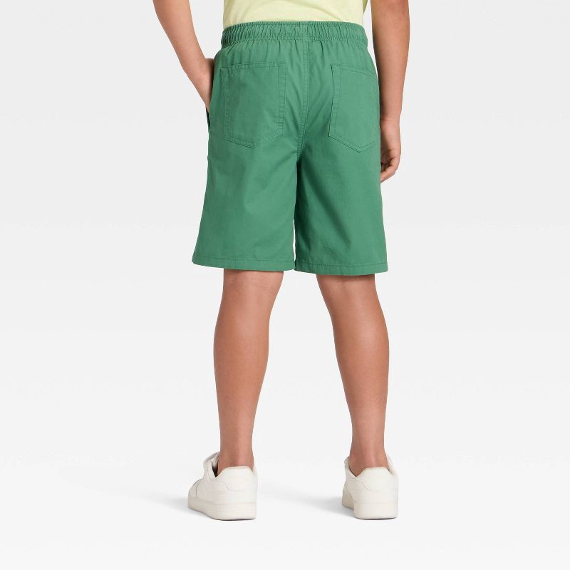 slide 2 of 3, Boys' Playwear 'At the Knee' Pull-On Shorts - Cat & Jack™ Dark Green M, 1 ct