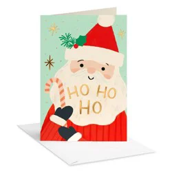Carlton Cards Christmas Card for Kids' 'Ho Ho Ho Jolly Santa' Includes Envelope