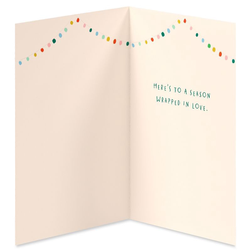 slide 2 of 4, Carlton Cards Christmas Card Wrapped in Love Whimsical Critters Includes Envelope, 1 ct