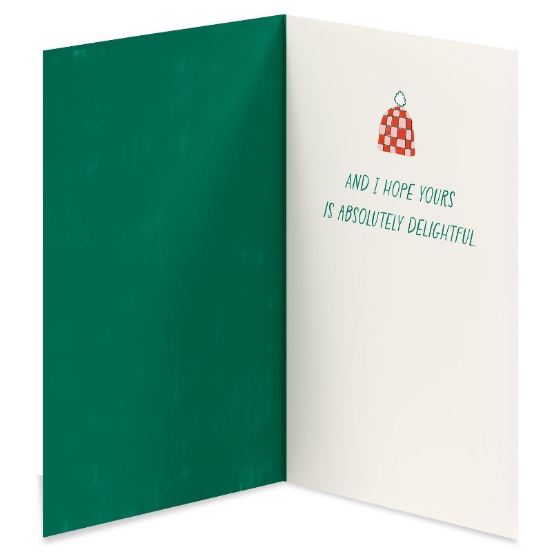 slide 2 of 5, Carlton Cards Christmas Card It's Joy Season Winter Accessories Includes Envelope, 1 ct