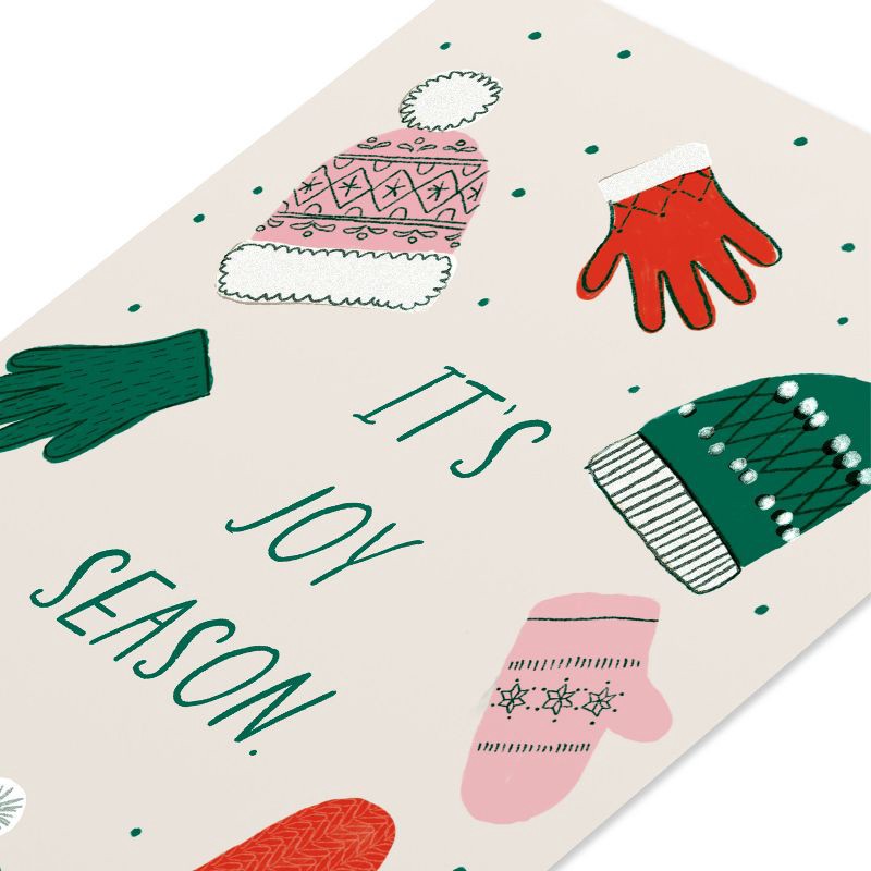 slide 4 of 5, Carlton Cards Christmas Card It's Joy Season Winter Accessories Includes Envelope, 1 ct