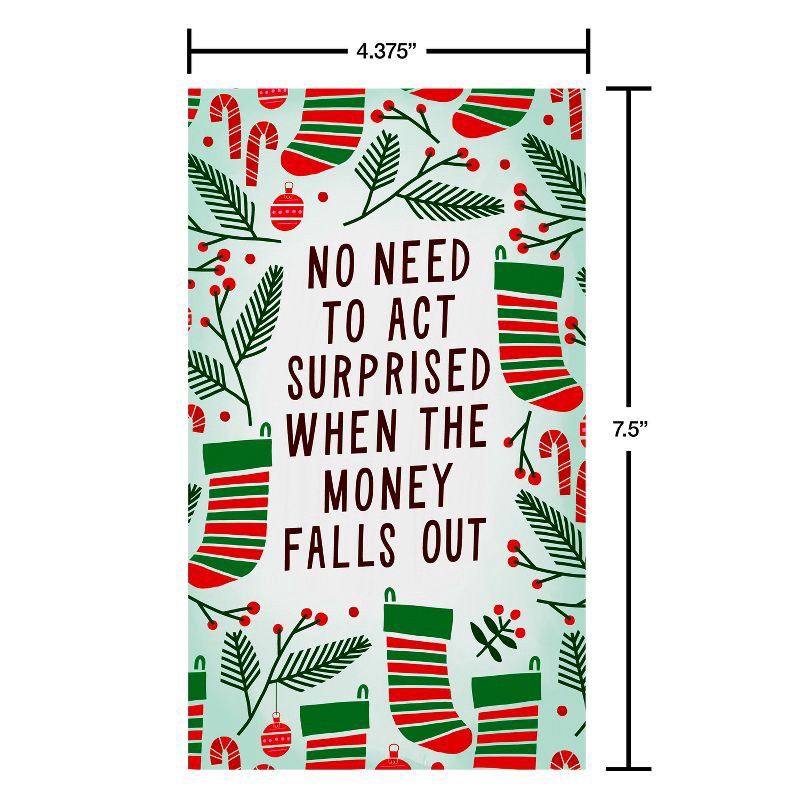 slide 4 of 4, Recycled Paper Greetings Christmas Money and Gift Card Holder No Need to Act Surprised, 1 ct