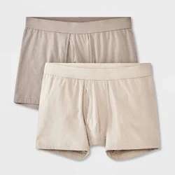 Men's 2pk Boxer Briefs - Goodfellow & Co™ Tan L