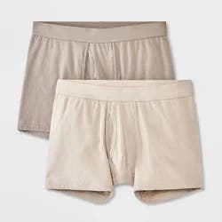 Men's 2pk Boxer Briefs - Goodfellow & Co™ Tan XL