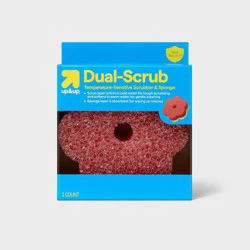 Double-Sided Temperature Sensitive Scrubber with Sponge - Flower - up&up™
