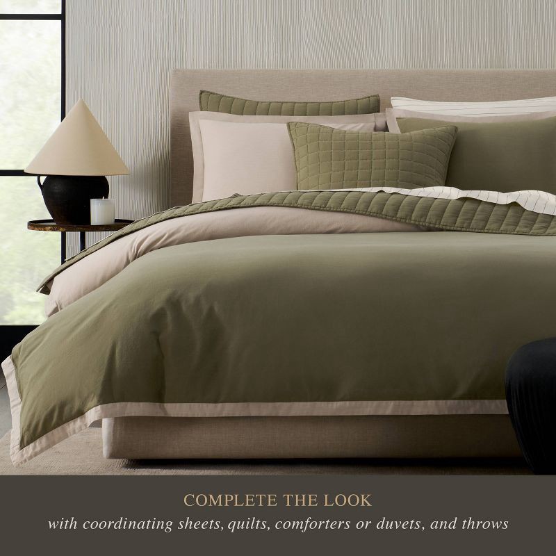 slide 7 of 7, Jeremiah Brent Home 24"x24" Box Rice Stitch Gauze Euro Accent Pillow Green, 1 ct