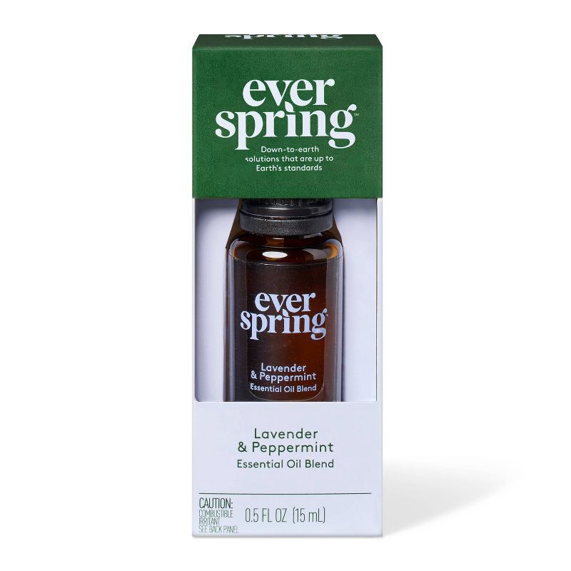 slide 1 of 4, Essential Oil Blend Lavender & Peppermint Essential Oil - 0.5 fl oz - Everspring™, 0.5 fl oz