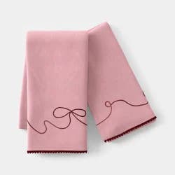 2pk Cotton Tea Towels Pink - Threshold™
