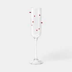 7.3 fl oz Champagne Glass Clear with Red Dots - Threshold™