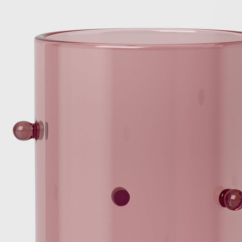 slide 3 of 3, 7.3 fl oz Champagne Glass Pink with Red Dots - Threshold™, 7.3 fl oz