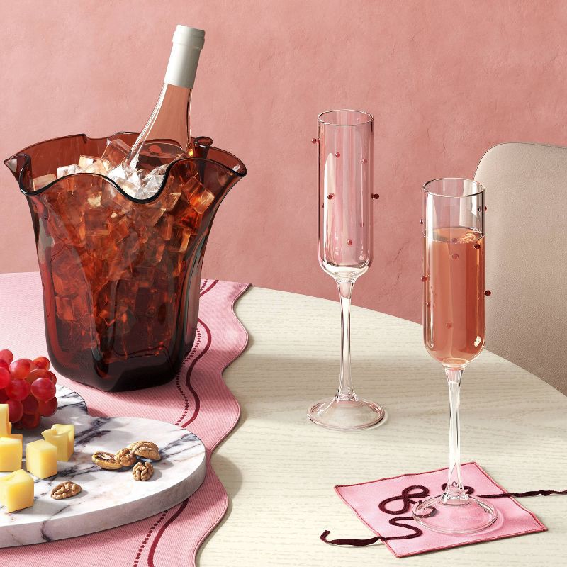 slide 2 of 3, 54.1 fl oz Glass Champagne Bucket Maroon - Threshold™, 54.1 fl oz