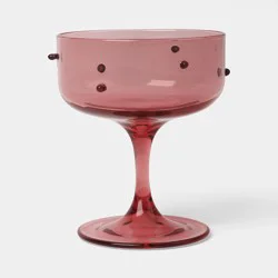 8.5 fl oz Coupe Glass Pink with Red Dots - Threshold™