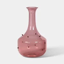 54.1 fl oz Glass Decanter Pink with Red Dots -Threshold™