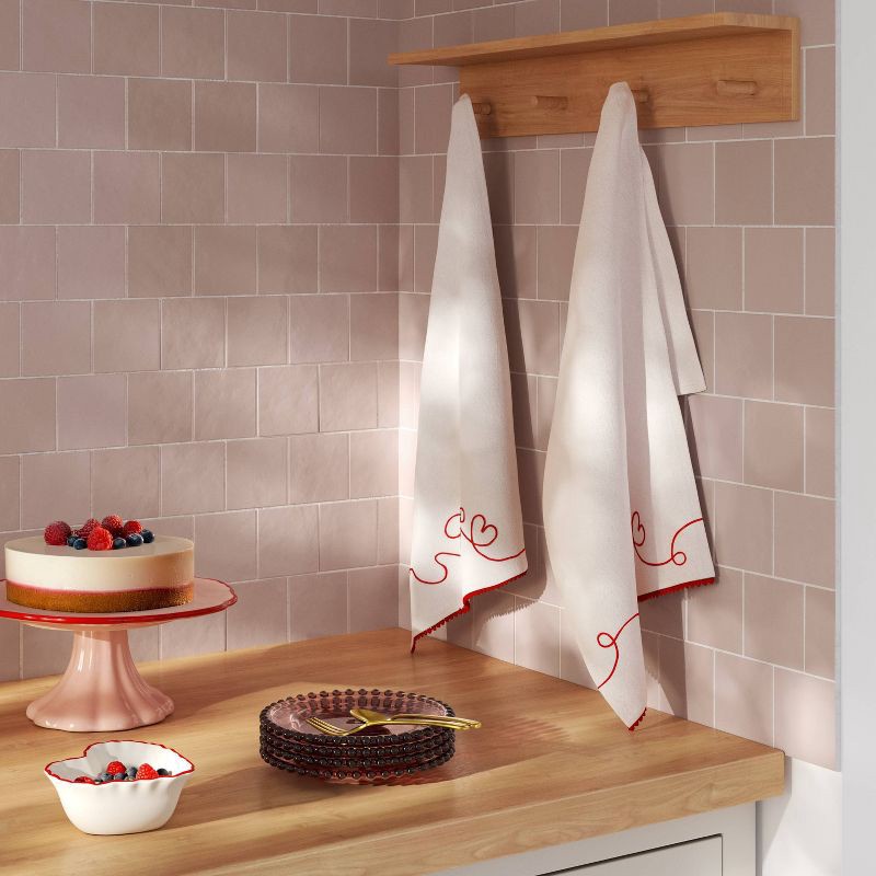 slide 2 of 4, 2pk Cotton Tea Towels White - Threshold™, 2 ct