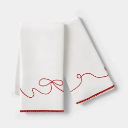 2pk Cotton Tea Towels White - Threshold™