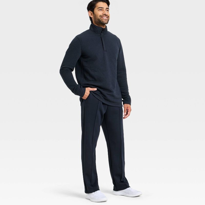 slide 3 of 3, Men's Quilted Fleece 1/2 Zip Pullover Sweatshirt - All In Motion™ Dark Blue XL, 1 ct