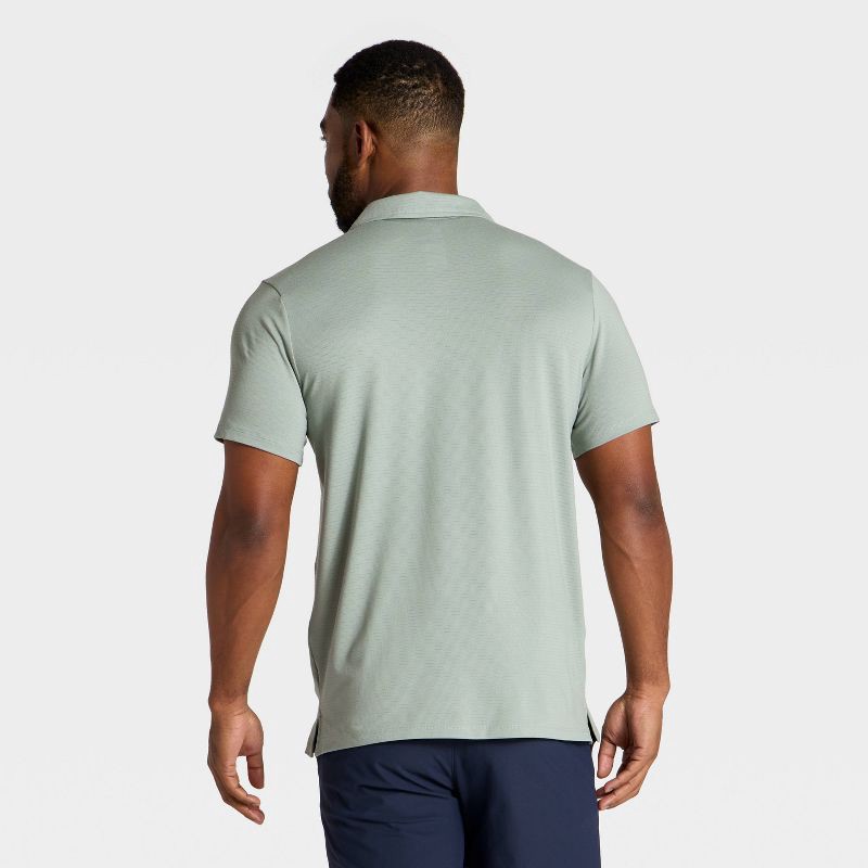 slide 2 of 3, Men's Linear Mesh Polo Shirt - All In Motion™ Sage Green XXL, 1 ct