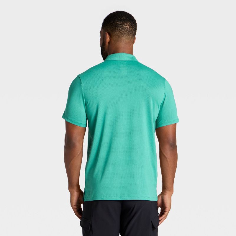 slide 2 of 3, Men's Linear Mesh Polo Shirt - All In Motion™ Turquoise Green XXL, 1 ct