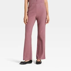 Women's Brushed Pull-On Pants - A New Day™ Mauve S