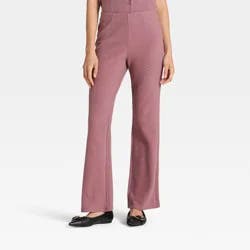 Women's Brushed Pull-On Pants - A New Day™ Mauve M