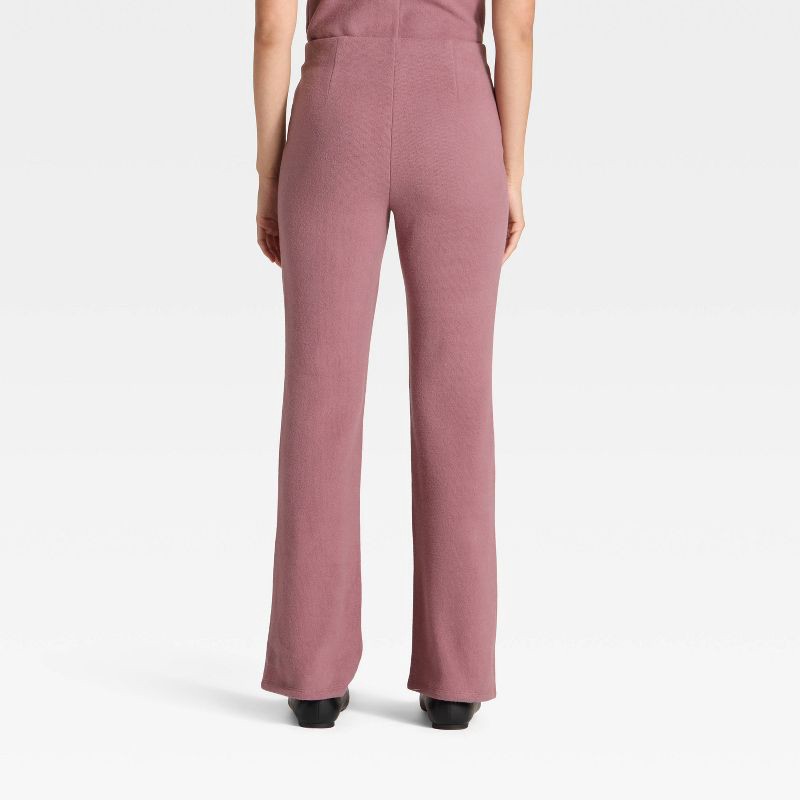 slide 2 of 3, Women's Brushed Pull-On Pants - A New Day™ Mauve XL, 1 ct