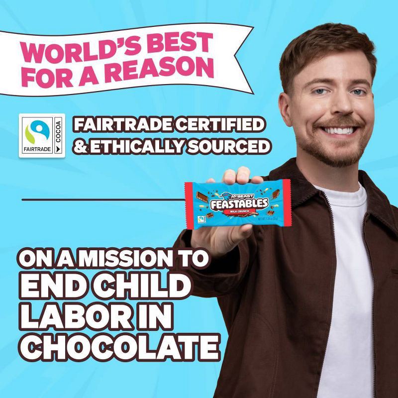 slide 7 of 7, Feastables Milk Chocolate Crunch - 6.17oz/5ct, 6.17 oz, 5 ct