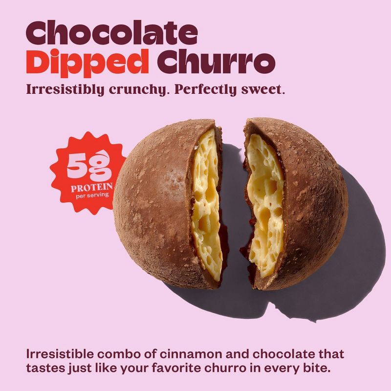 slide 4 of 7, Tandy Chocolate Protein NomNoms - Chocolate Dipped Churro - 4.2oz, 4.2 oz