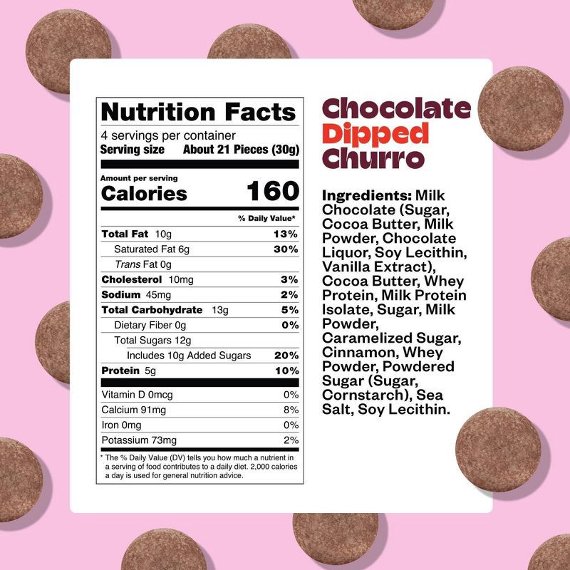 slide 6 of 7, Tandy Chocolate Protein NomNoms - Chocolate Dipped Churro - 4.2oz, 4.2 oz