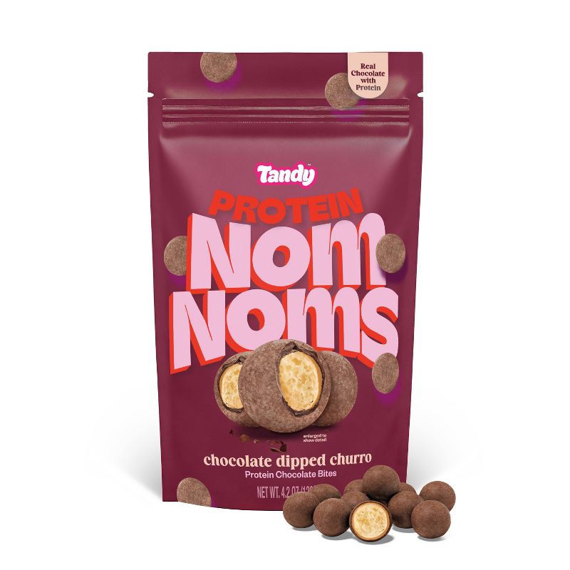 slide 1 of 7, Tandy Chocolate Protein NomNoms - Chocolate Dipped Churro - 4.2oz, 4.2 oz