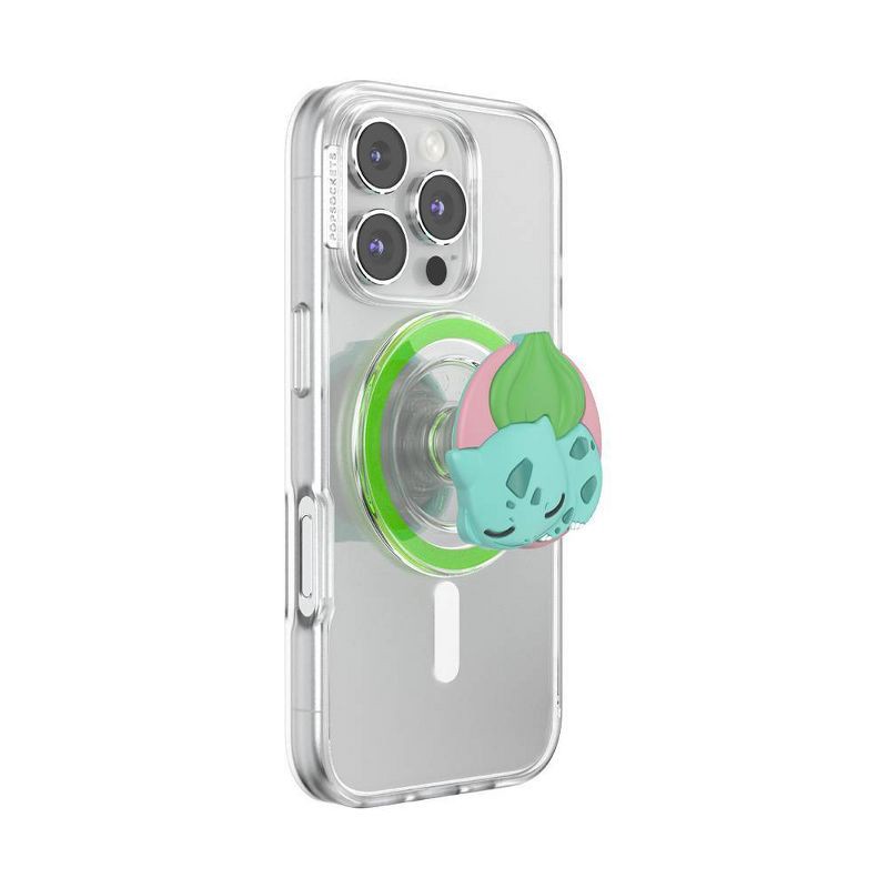 slide 2 of 5, PopSockets Pokémon Magnetic Phone Grip with MagSafe Adapter Ring - Sleepy Bulbasaur, 1 ct