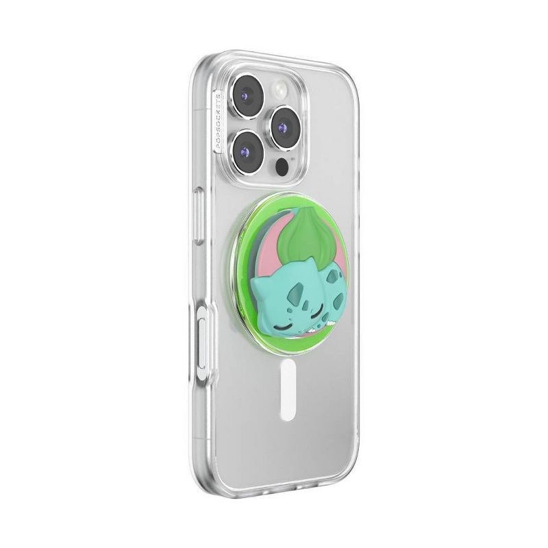 slide 4 of 5, PopSockets Pokémon Magnetic Phone Grip with MagSafe Adapter Ring - Sleepy Bulbasaur, 1 ct