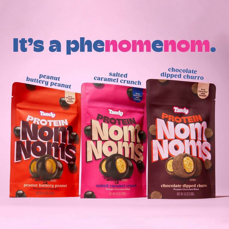 slide 7 of 7, Tandy Chocolate Protein NomNoms - Peanut Buttery Peanut - 4.2oz, 4.2 oz