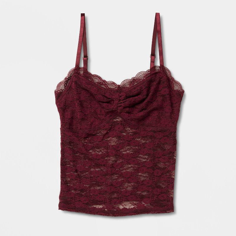 slide 4 of 4, Women's Lace Camisole - Wild Fable™ Red M, 1 ct
