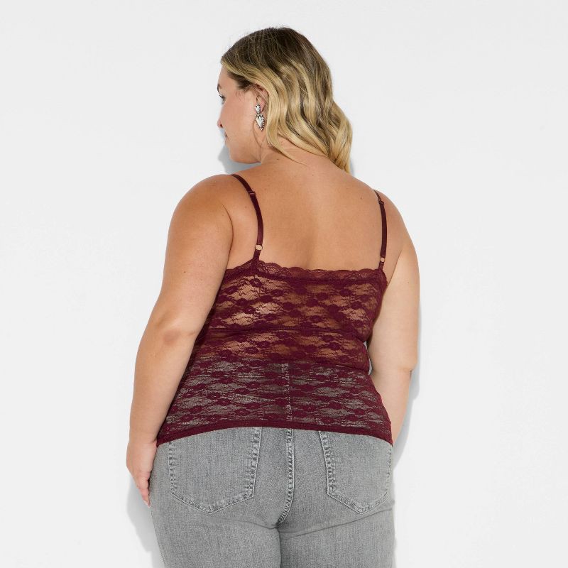 slide 3 of 3, Women's Lace Camisole - Wild Fable™ Red XXL, 1 ct