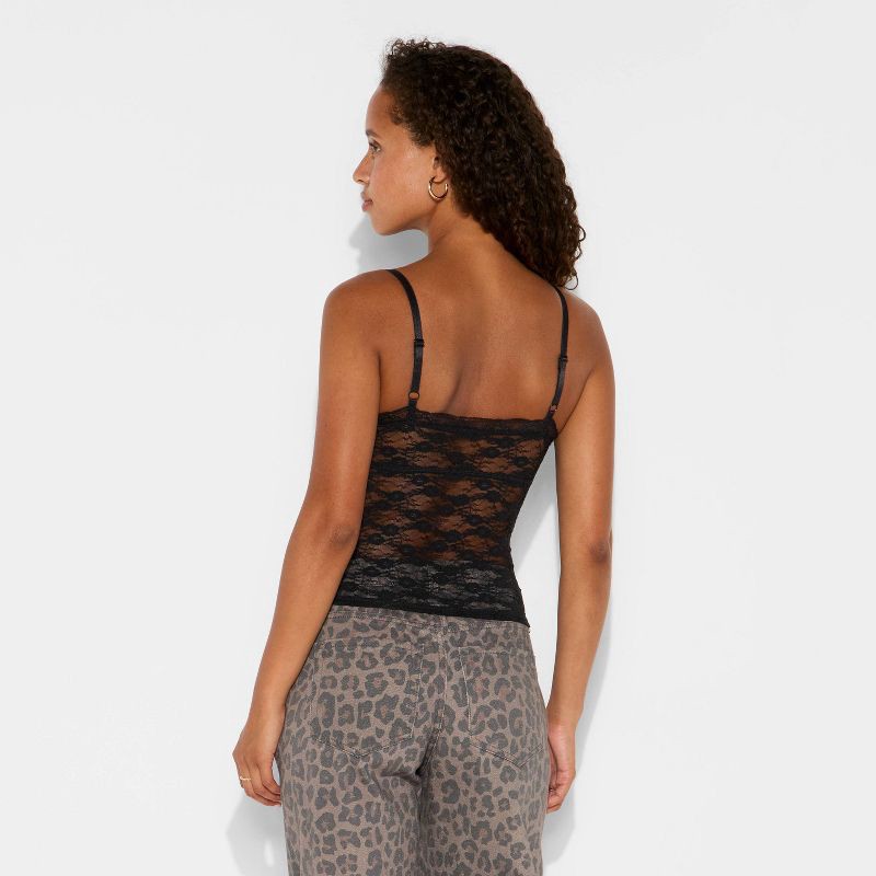 slide 3 of 4, Women's Lace Camisole - Wild Fable™ Black L, 1 ct