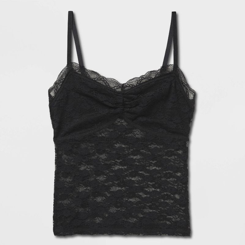slide 4 of 4, Women's Lace Camisole - Wild Fable™ Black L, 1 ct
