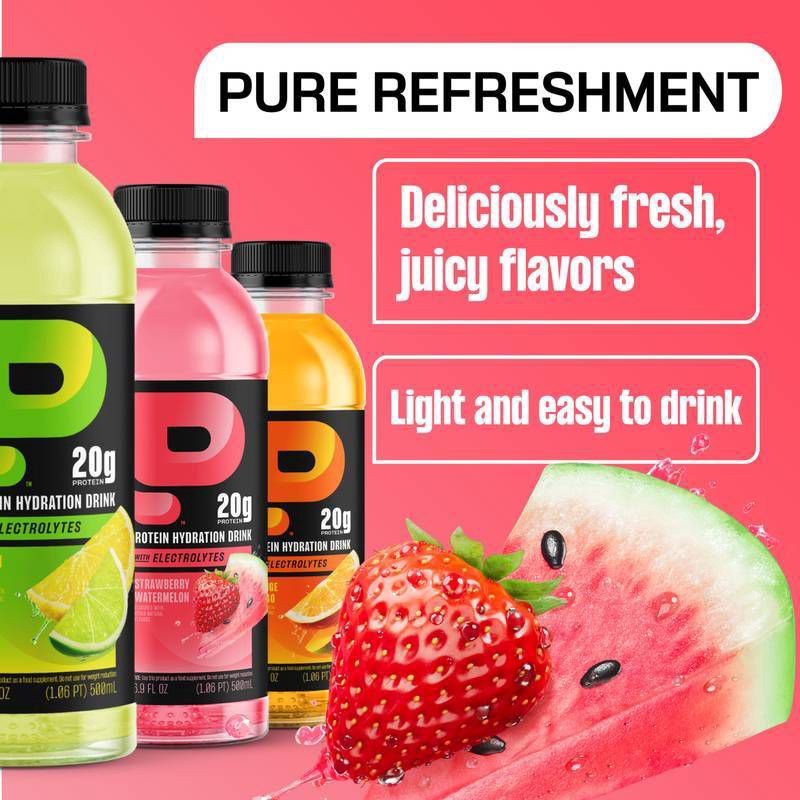 slide 5 of 6, Protein2O Protein20 Electrolytes Strawberry Watermelon Flavored Water - 16.9 fl oz, 16.9 fl oz