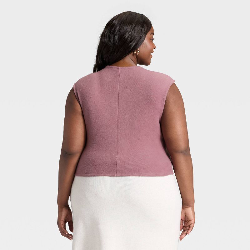 slide 2 of 3, Women's Brushed Vest - A New Day™ Mauve XXL, 1 ct