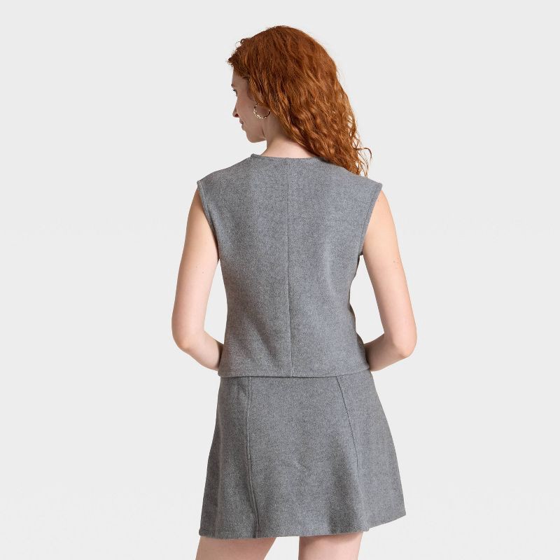 slide 2 of 4, Women's Brushed Vest - A New Day™ Gray XL, 1 ct